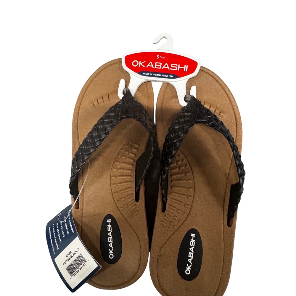 Okabashi Breeze Flip Flop Sandals Slate Blossom Pink‎ Womens Size M 6.5-7.5 NEW